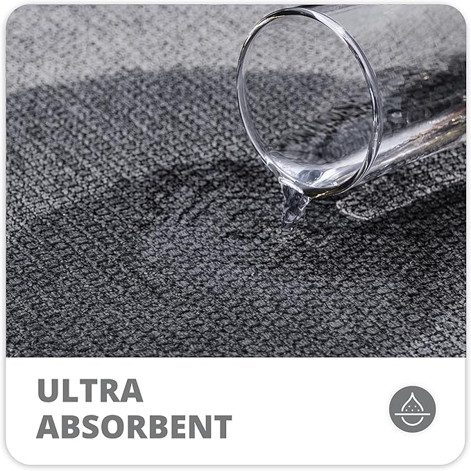 Bosap Bath Mat,Ultra Thin Bathroom Runner Rugs,Large Bath Mats for Bathroom,Quick Dry,Non-Slip,Machine Washable,Low Pile,Bath Rug,Shower Outside,Sink,Home Decor Accessories.Dark Grey,2'x6'(24x72inch)