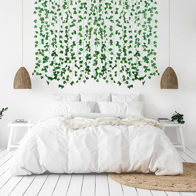 Freyalife Fake Vines for Room Decor(36Pack252Ft) Aesthetic Artificial Plant Ivy Leaves Hanging Greenery Garlands for Home Bedroom Wall Wedding Christmas Party Office patio Indoor, Outdoor Garden Decor