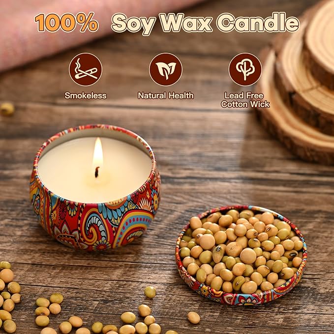 Scented Candles Gift Set,12 Pack Candles for Home Scented, 300 Hour Long-Lasting Soy Wax Aromatherapy Candle Set, Spring Home Refresh & Housewarming Gifts for Women