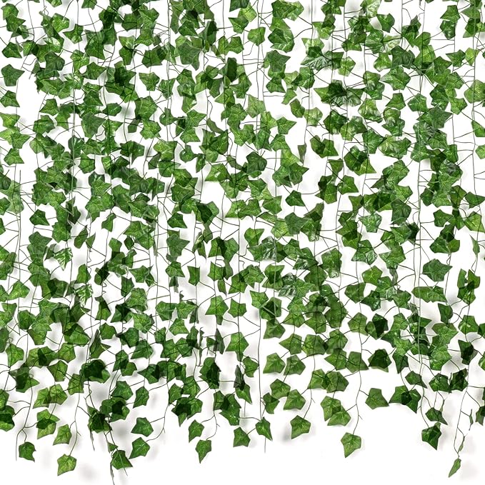 ARTKAIKE Fake Vines for Room Decor Aesthetic Artificial Plant Ivy Leaves Hanging Greenery Garlands for Home Bedroom Wall Wedding Party Decor (504FT 72PCS Vines)