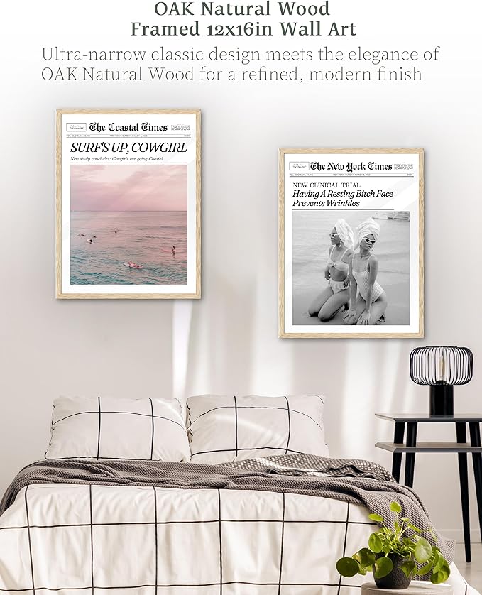 iHery Unframed Trendy Hot Girls NewsPaper Wall Art Prints,12x16in Canvas Wall Art Prints,It Girl Dorm Retro Magazine Cover Wall Art,Vintage Bar Cart Living Room Home Décor 1Pack
