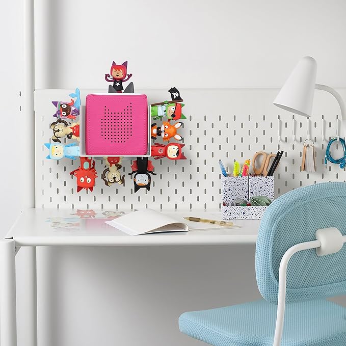 Tonies Storage Shelf for Tonies Box Organizer & Tonies Figures – Magnetic Metal Floating Shelves for 20~25 Tonies Characters ＆ Toniebox 1/2 Player, Designed for Kids' Gifts, U Shape