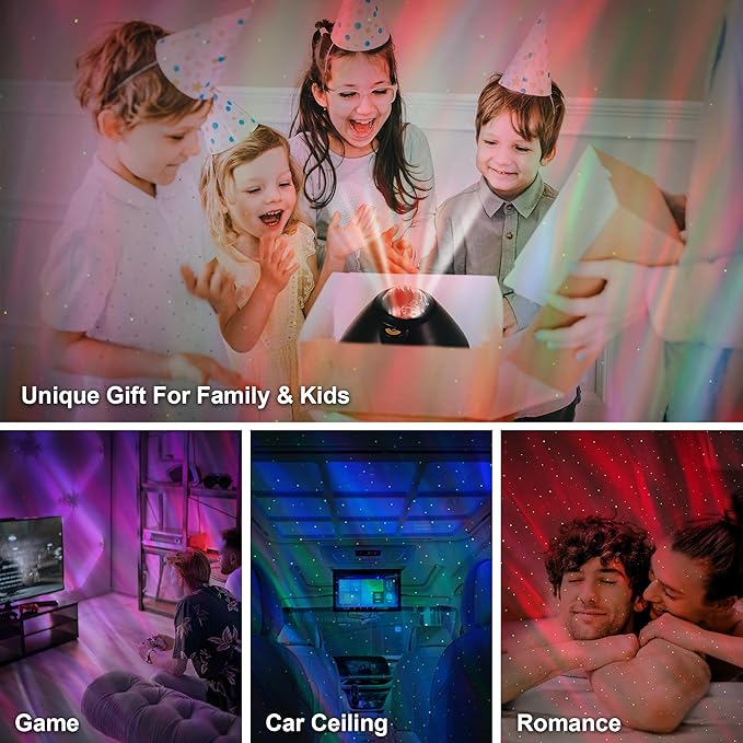 Galaxy Projector, Northern Galaxy Light Aurora, Star Projector with Timer and Remote Control, Night Lights LED for Bedroom Room Decor, Gifts for Kids, Adults, Christmas, Birthday