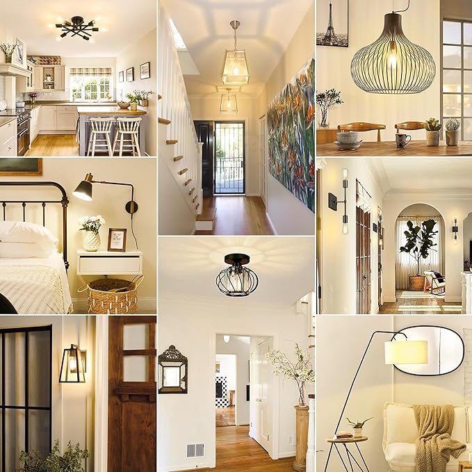 ASOMST 4-Pack Vintage Edison Bulbs 60W Equivalent, 850LM 6W LED Light Bulb Soft White 3000K, ST58 Filament Lighting E26 Base, Non-Dimmable