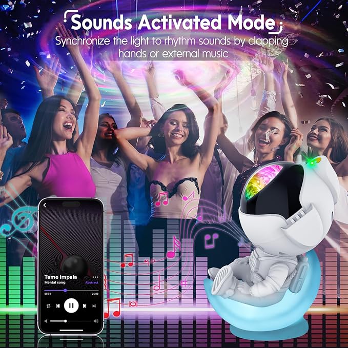 Rossetta Astronaut Galaxy Projector, Star Lights for Bedroom, Night Light Projectors with Timer and Remote, Kids Adults Room Decor Aesthetic, Gifts for Christmas, Birthdays