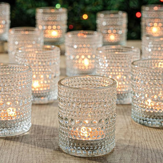72pcs Votive Candle Holders - Wedding Decor, Clear Glass DIY Wax Filling Votives Candle Holders, Tea Light Candle Holder for Birthday Home Table Decoration（Clear,72）