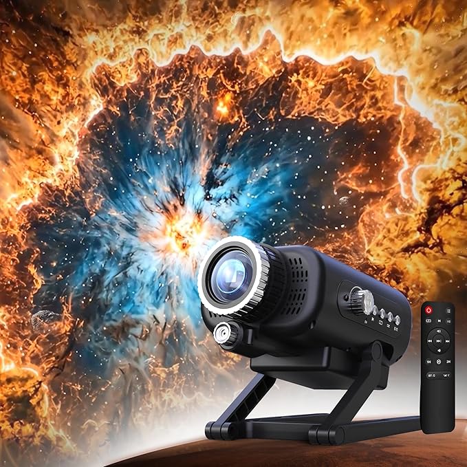 Galaxy Star Projector for Bedroom with 60 Built-in Non-Fading Scenes, HD Home Planetarium Projector, 3D Cosmic Galaxy Light for Bedroom, Twinkling Star & Meteor, Ultimate Space Gift