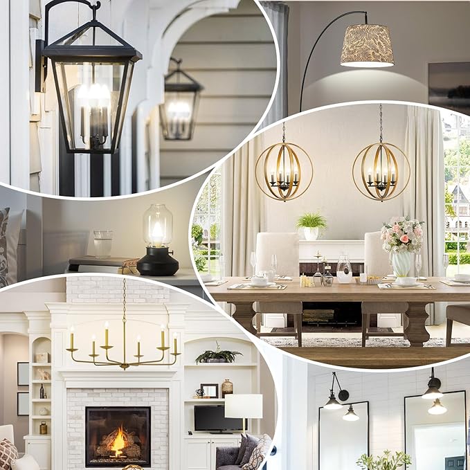 MAXvolador E12 LED Candelabra Light Bulbs 60W Equivalent, 4000K Neutral White 600 Lumens Chandelier Bulb, 6W B11 Candle Base, Non-Dimmable, Pack of 6