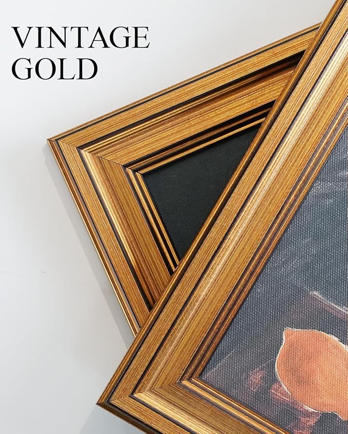 VIYYIEA Vintage Gold Framed Wall Art for Living Room, Arctia Caja Canvas Prints Home Decor, Oil Painting Picture, Bedroom Wall Decor Gifts for Friends or Family -【Arctia Caja】-(10L x 8W)