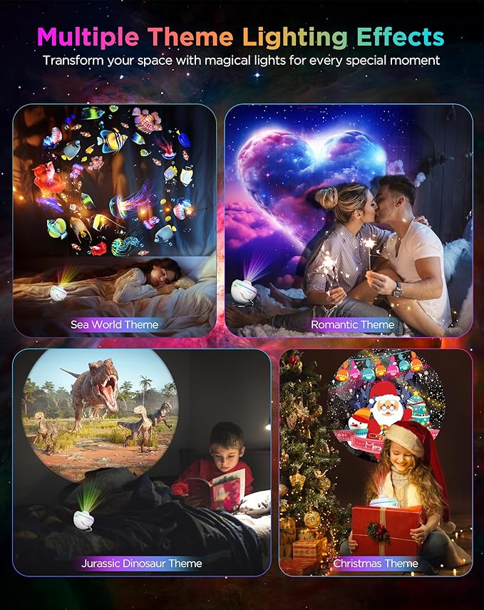 Galaxy Projector, 13 in 1 HD Planetarium Star Projector for Bedroom, Star Projector Light with Timer, Meteor & RGB Lighting Effects, Galaxy Light Projector for Kids & Adults