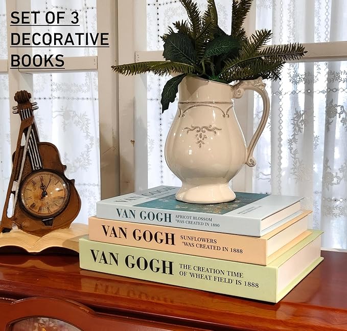 LUNETH Decorative Books for Home Decor - Set of 3 Faux Books for Coffee Table Decor, Fake Book for Decoration, Aesthetic Faux Book Storage Box for Decor, Decor Accent for Living Room Bookshelf