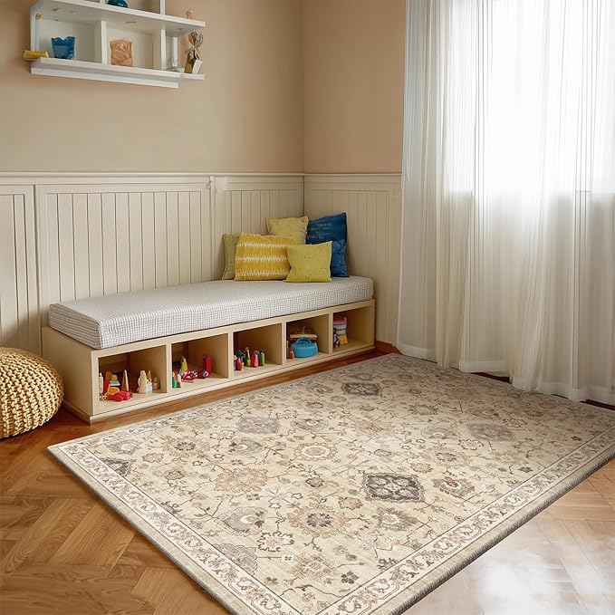 Washable Entryway Small Area Rugs: Door Mat Indoor Entrance 3x5 Rug Stain Resistant Non Slip Soft Carpet Rug for Kitchen Front Door Indoor Entrance Entry Bedroom Kids Room