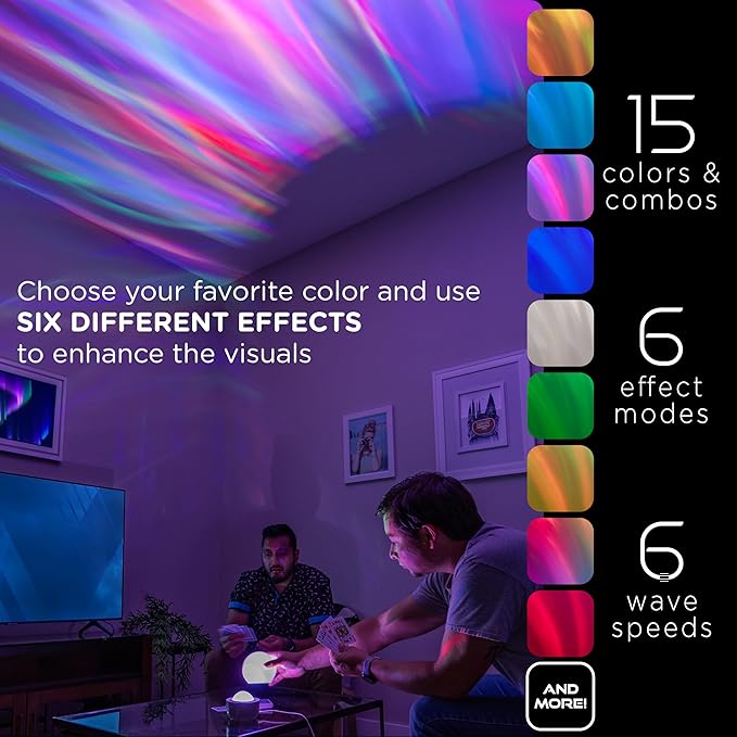 Enbrighten Aurora Crystal-Ball Galaxy Projector – Space, Nebula & Star Night Light with Northern Lights Effect – Tabletop Light for Bedroom, Playroom, Game Room & Parties (76044)
