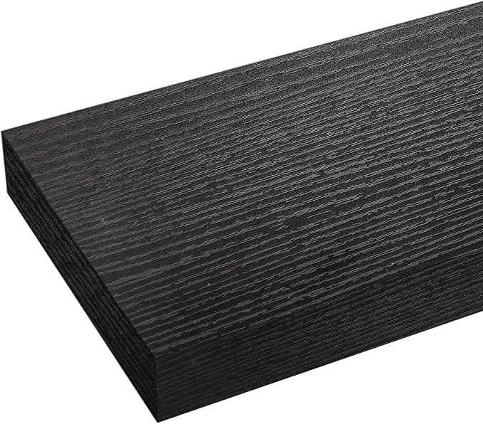 Floating Shelves for Wall, 24" Wall Mounted Shelves, Industrial Minimal Decor & Storage for Bathroom, Home Office, Living Room, Study, with Invisible Brackets, Set of 2, Black