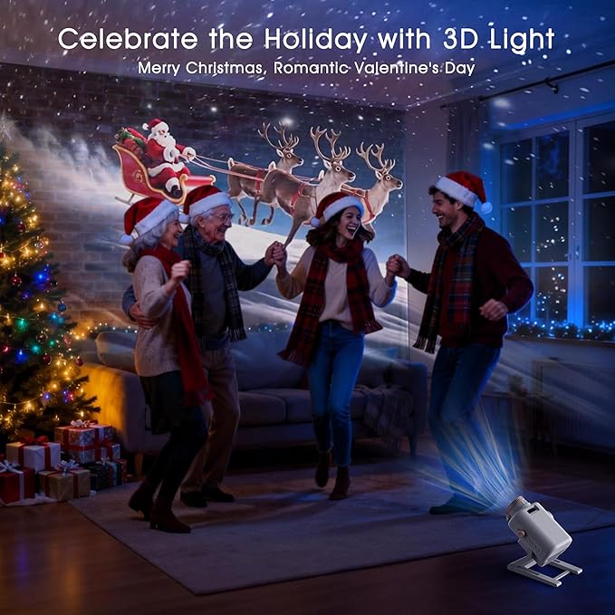 AIRIVO Cinematic Mood Projector, 3D Galaxy Star Projector with 60 Moving 3D Scenes&Bluetooth Speaker, Planetarium Night Light for Room Decor, Gifts for Kids, Teens, Adults, Valentine's Day