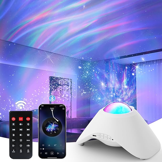 Galaxy Projector,Northern Galaxy Light Aurora Star Projector with Bluetooth Speaker Timer and Remote Control,Night Lights for Bedroom Room Decor, Gifts for Kids, Adults, Christmas, Birthday