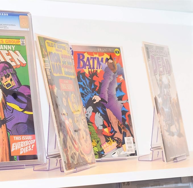 CollectorMount Comic Mount 1 Pack, Comic Book Shelf Stand or Wall Mount Display, Invisible and Adjustable