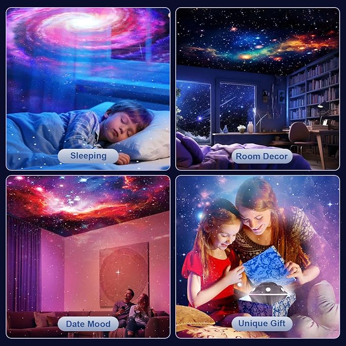 Galaxy Projector for Bedroom, 13 in 1 Planetarium Star Projector with Solar System & Constellation, 360° Rotating Galaxy Light Projector, Space Night Light Projector for Kids Adults Gifts