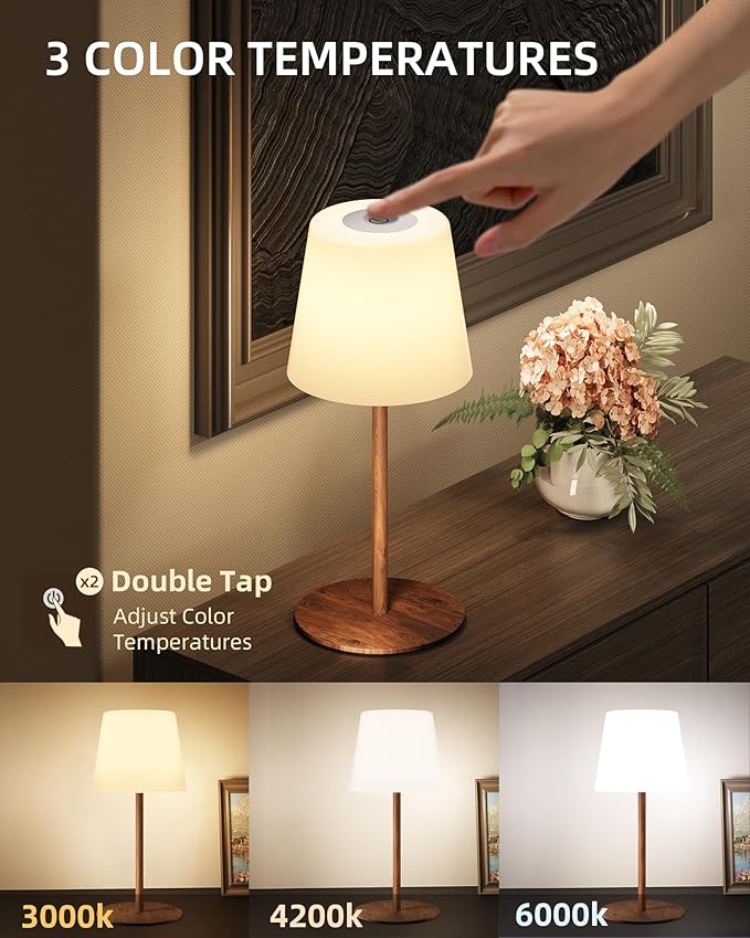 EZVALO Spa-Like Shower Lamp – IP65 Waterproof Bathroom Lamp, Rechargeable Cordless Mood Light, 3 Color Temps for Relaxing Bathroom & Bathtub Experience (1 Pack)