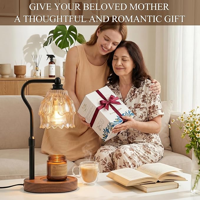 Candle Warmer Lamp with Timer and Wireless Remote Control, Dimmable Candle Warmer for Jar Candles, Height Adjustable Wax Melts Warmer, House Warming Gifts New Home Decor, Gifts for Women Mom