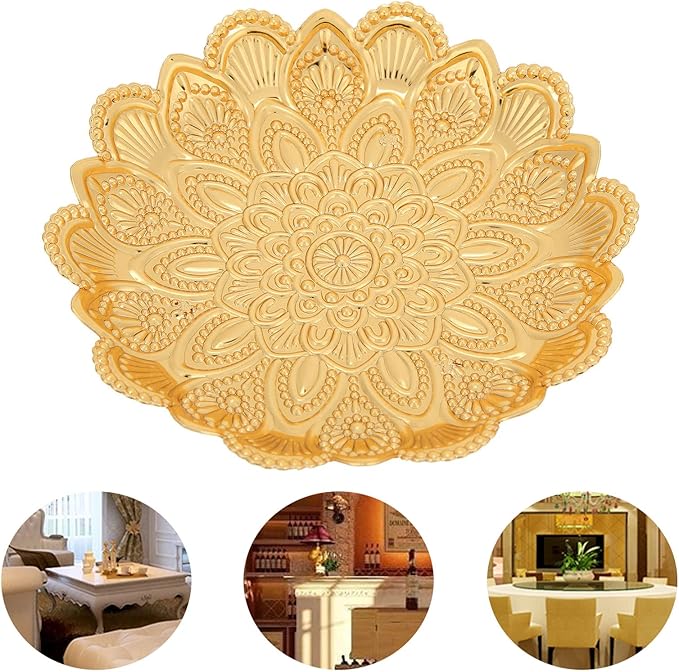 Jewelry And Make Up Organizer Vintage Decorative Tray Dessert Plate Jewelry Dish Snack Tray Key Bowls For Tableware Bar Cafe