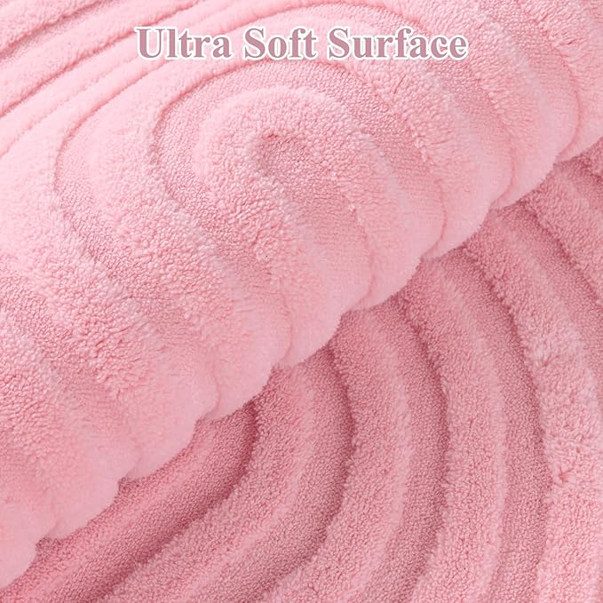 Pauwer Pink Area Rug for Girls Bedroom 8x10 Soft Fluffy Non Slip Machine Washable Rugs Arch Modern Indoor Mat Fuzzy Floor Carpet for Kids Nursery Living Room Dorm Playroom Dining Baby Home Decor