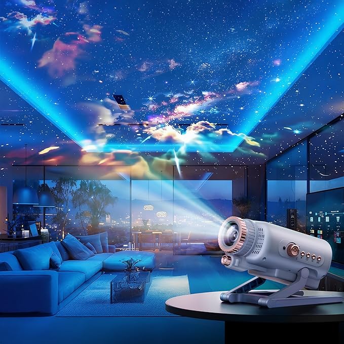Homelist Sleep Aid Night Light for Kids & Adults with White Noise & Bluetooth Speaker, 60 Scenes Galaxy Star Projector Light Gifts for Bedroom Relaxation, Party, Birthday, White