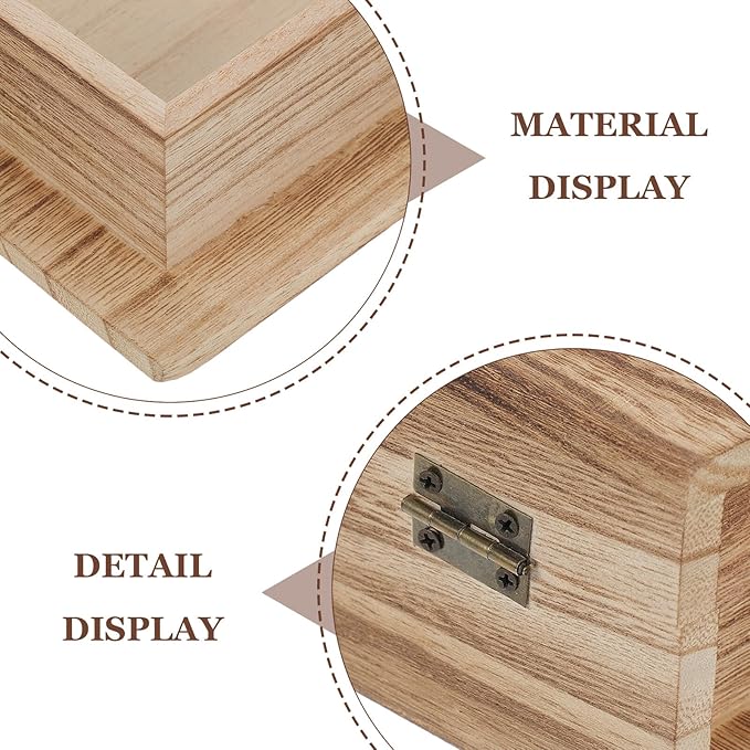 ARTIBETTER Creative Small Wood Storage Box with Lock, Book-shaped Keepsake Organizer for Jewelry, Makeup, Office Supplies, Decorative Coffee Table Book Box for Home and Office