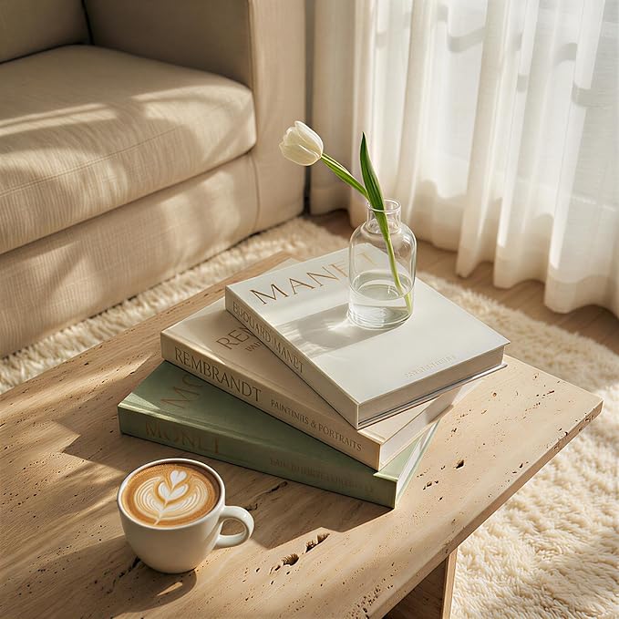 Decorative Books for Home Decor - Set of 3 Linen Fabric Fake Books with Hidden Storage, Faux Coffee Table Books for Shelves, Aesthetic Book Boxes for Entryway, Modern Farmhouse Decor