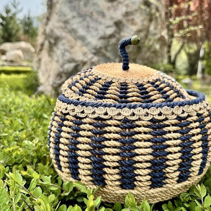 Zenpeace Wicker Basket, Suitable For Hand-Woven Basket In Bedrooms, Kitchens, Bathrooms and Living Rooms, for Organizing and Decorating Projects, Storage Clothes and Various Items, Bread and Keys