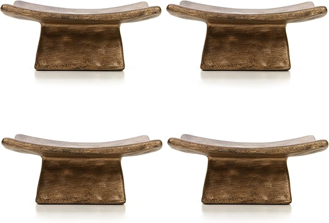 Hosley Square Pillar Candle Holders & Incense Stick Holder for Modern Ritual Accessories for Mindful Living Ideal for Home Décor, Office, Livingroom, Spa