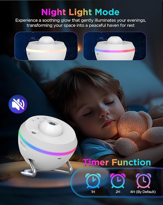 Galaxy Projector, 13 in 1 HD Planetarium Star Projector for Bedroom, Star Projector Light with Timer, Meteor & RGB Lighting Effects, Galaxy Light Projector for Kids & Adults