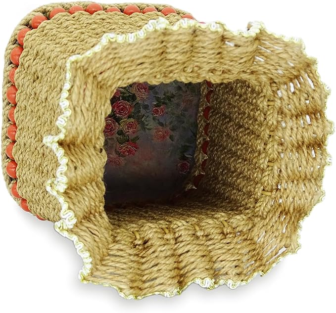 Zenpeace Wicker Basket, Suitable For Hand-Woven Basket In Bedrooms, Kitchens, Bathrooms and Living Rooms, for Organizing and Decorating Projects, Storage Various Items and Keys