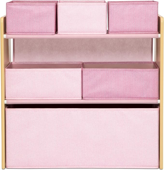 Delta Children - GapKids 6 Bin Toy Organizer - Greenguard Gold Certified, Blush Pink