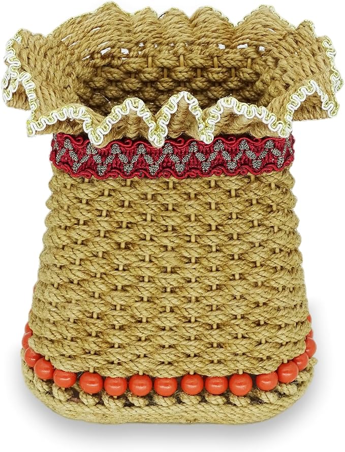 Zenpeace Wicker Basket, Suitable For Hand-Woven Basket In Bedrooms, Kitchens, Bathrooms and Living Rooms, for Organizing and Decorating Projects, Storage Various Items and Keys