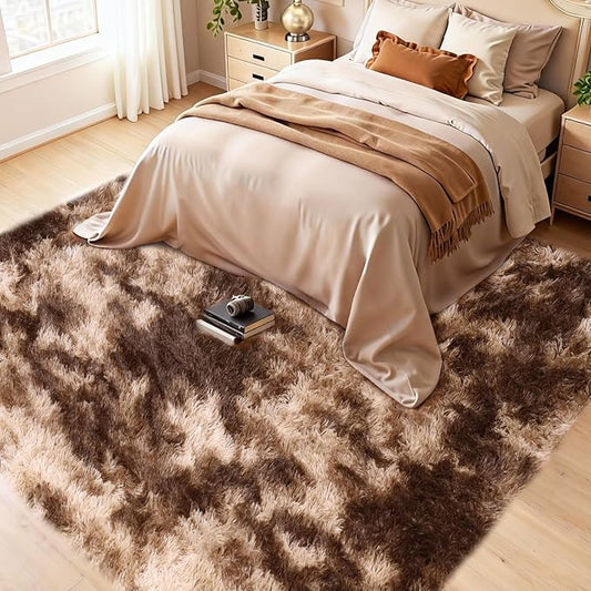 8x10 Area Rugs Living Room, Tie-dye Coffee Large Plush Fluffy Bedroom Carpet, Non-Slip Upgraded Indoor Thick Soft Rug, Modern Plush Carpet Suitable for Kids Home Decor Aesthetics Dorm.