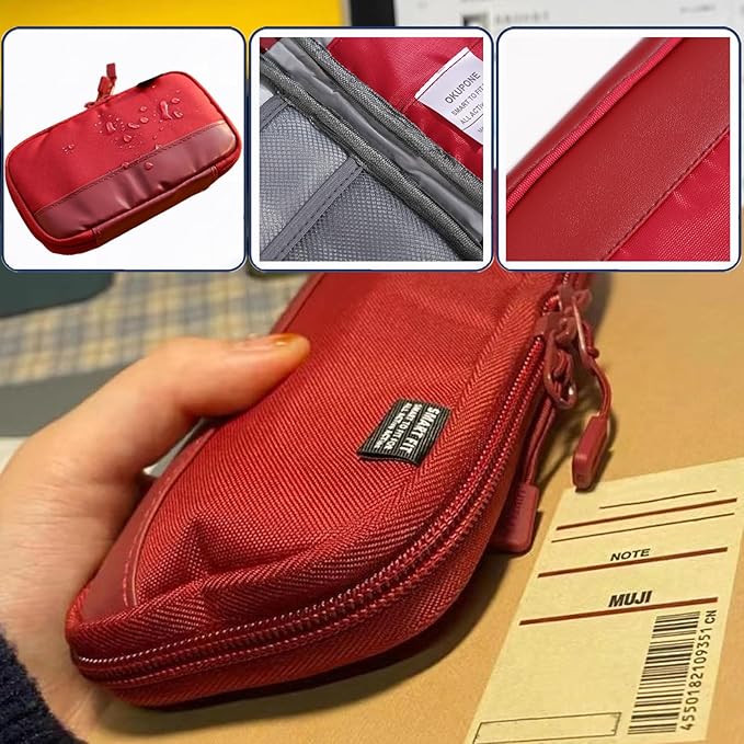 Big Capacity Pen Case Large Storage Pen Pouch Aesthetic, Office Pen Marker Case Simple Sturdy Multifunctional Bag Organizer for Man Women(Pink)