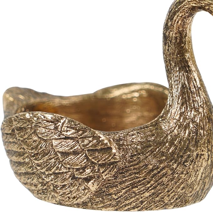 NIKKY HOME Gold Swan Tealight Candle Holders Set of 2, Centerpiece Table Decorations, Decorative Metal Stand for Tea Light Candles, Votive Candles