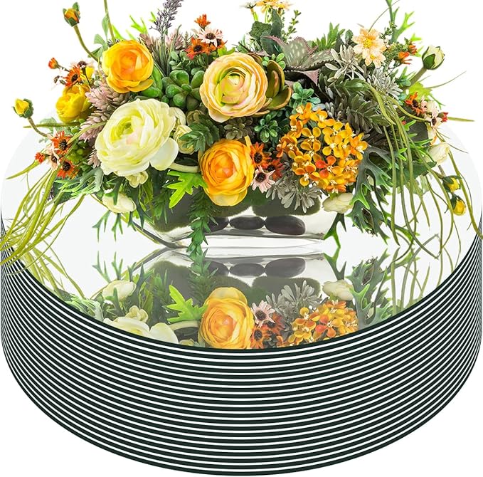 12PCS Small Round Mirrors for Centerpieces, 8" Acrylic Circle Mirror Centerpieces for Party Table Centerpiece Wall Mirrors Plates for Candle Tray Christmas Valentines Party Decorations DIY Craft