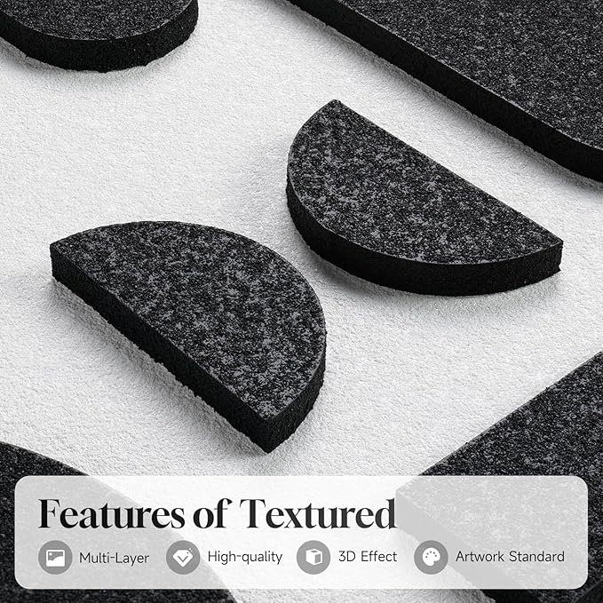 Framed 3D Black and White Abstract Wall Art, Modern Geometric Block Artwork for Walls, Minimalist Shape Pictures for Living Room Bedroom Dining Room Hallway Home Office Wall Decor, 24x36 In