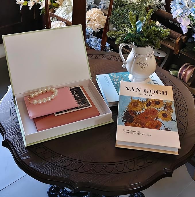 LUNETH Decorative Books for Home Decor - Set of 3 Faux Books for Coffee Table Decor, Fake Book for Decoration, Aesthetic Faux Book Storage Box for Decor, Decor Accent for Living Room Bookshelf