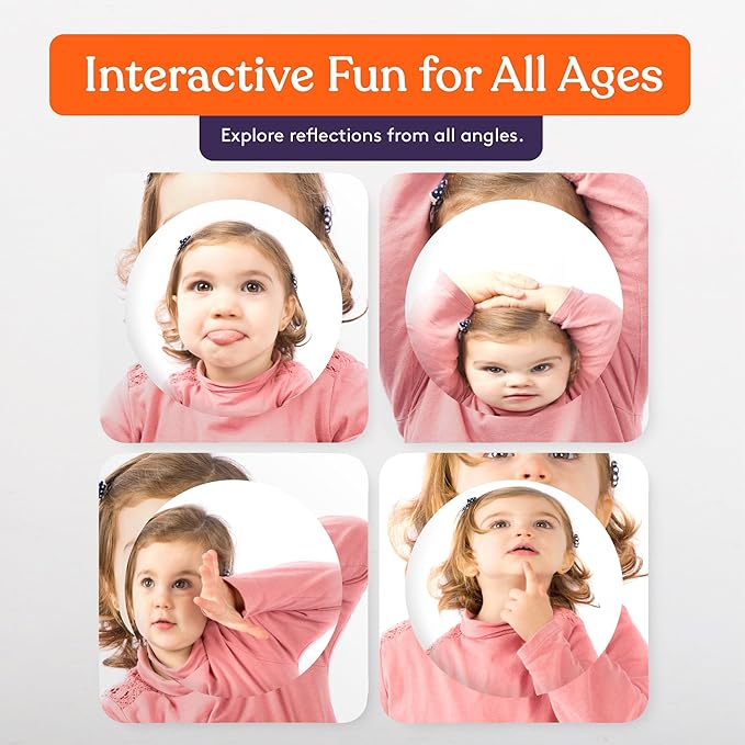 Special Supplies Sensory Bubble Wall Mirror - Interactive Acrylic Mirrors for Wall Decoration and Sensory Toys for Kids Classroom or Home -Sensory Room Decor -Visual, Tactile Stimulation (9 Pk)