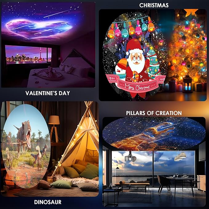 Galaxy Projector Pro for Bedroom, Planetarium Star Projector, Starry Sky Night Light with 13 Film Discs, Solar System Constellation Moon for Kids Bedroom Ceiling Home Living Room Decor Birthday Gifts