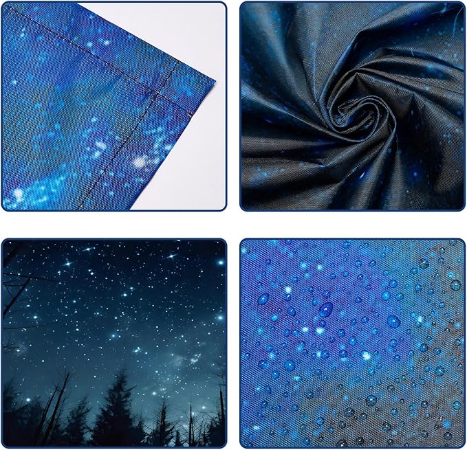 ANGSYLTH 2 Pcs Fluorescent Light Covers - 4 x 2 Feet Covers for Ceiling Lights, Magnetic Light Filters for Classroom, Office, Hospitals, Home (Forests & Starry Sky-2)