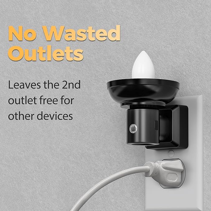 DORESshop LED Night Light[2 Pack], Night Lights Plug into Wall, 3 Level Brightness Adjustable Plug in Night Light, Dusk to Dawn Sensor Nightlights for Adults