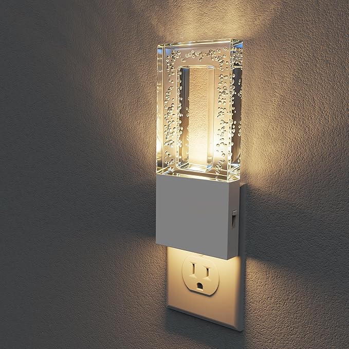 L LOHAS LED Night Light Plug in, Foldable Night Lights Plug into Wall, Portable LED Nightlight with Dusk to Dawn Sensor, Dimmable 0-100LM White Nightlights for Travel, Hotel, Bathroom, Hallway, Gift
