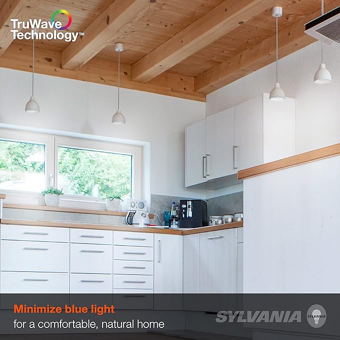 Sylvania Led Truwave Natural Series A19 Light Bulb, 60W Equivalent, Efficient 8W, Medium Base, Dimmable, Clear, 5000K, Daylight - 16 Pack (40809)
