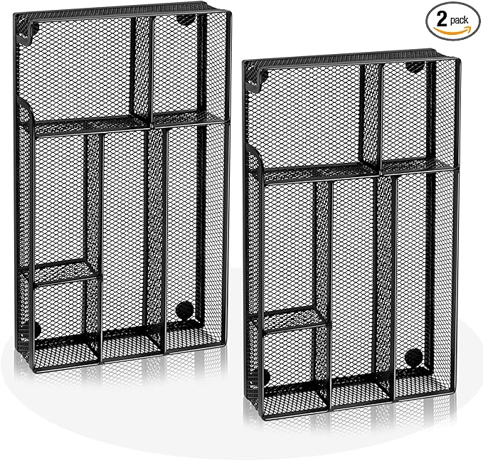 Desk Drawer Organizer, Office Drawer Divider Organizer Tray with 6 Compartments, Metal Mesh Desktop Organization and Accessories for Stationery Makeup Kitchen Toolroom School ＆ Office