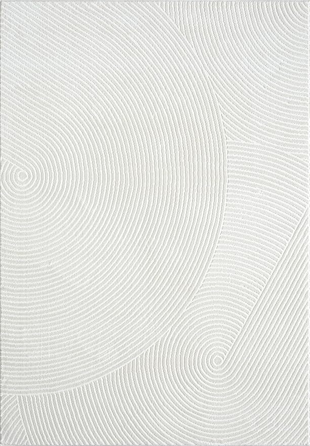 Abani Cream Area Rug for Living Room, Bedroom - Zen Reiki Pattern- 2 x 3 -Durable & Easy to Clean