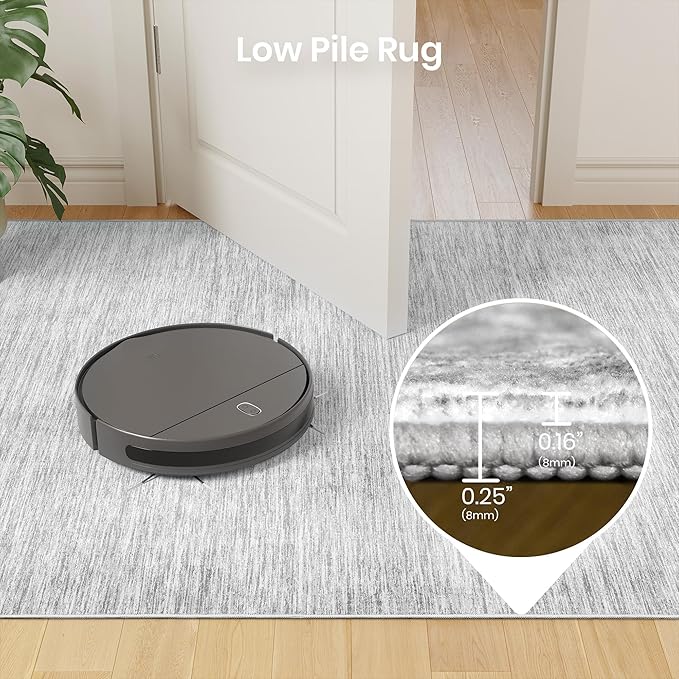 Valenrug Washable Rugs 8x10 - Non Slip 8x10 Area Rugs for Living Room, Stain Resistant Area Rugs for Bedroom, Foldable Machine Washable Area Rug(8'x10', Grey)